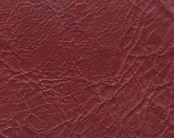 BTY Cranberry Red Vintage Auto Vinyl w/ Deep Heavy Grain