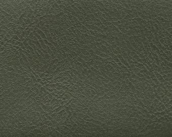 2 Remnants 1+ Yards Seaweed Green Vintage Faux Leather Auto Vinyl