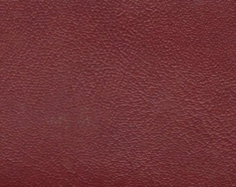 1 1/2 Yards Vintage Dark Red Auto Vinyl w/ Fine Pebbled Grain