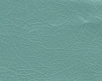 1 5/6 Yards plus Large Remnant pearl finish faux leather turquoise auto upholstery vinyl
