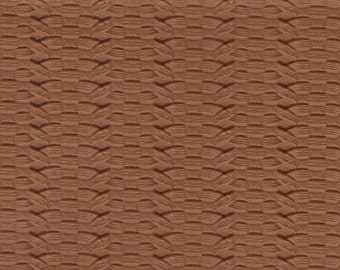 1+ Yards Vintage Brown Basket Weave Auto Vinyl