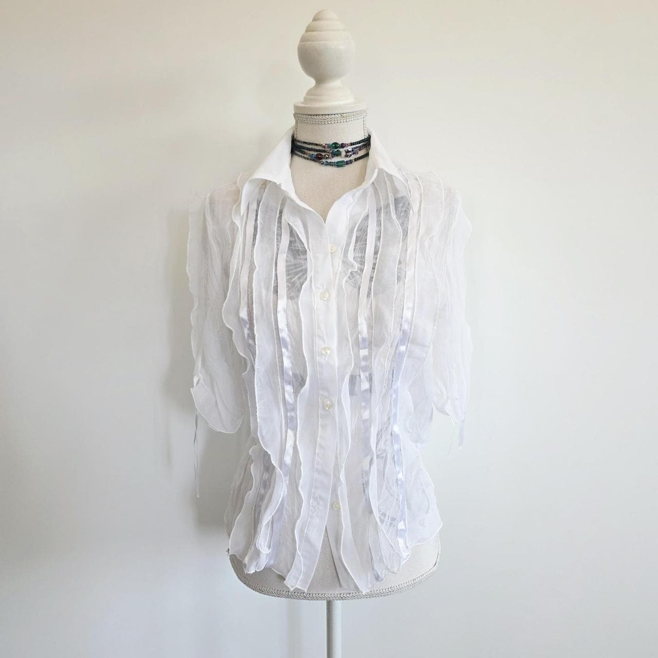 2000s Ruffle Blouse - Etsy Canada