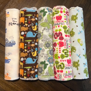 Reusable Paper Towels, Paperless “Paper” Towels, Sustainable Paper Towels 6 count pack 12”x11” 1 Ply washable paper towels, cloth napkins