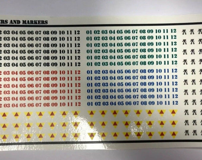 Generic Markers - Waterslide Decals compatible with BT/American Mecha and other tabletop games