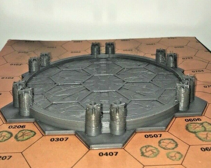 Starport Landing Pad - Mapscale Buildings | American Mecha | Compatible with BT and other 6mm Tabletop Wargames