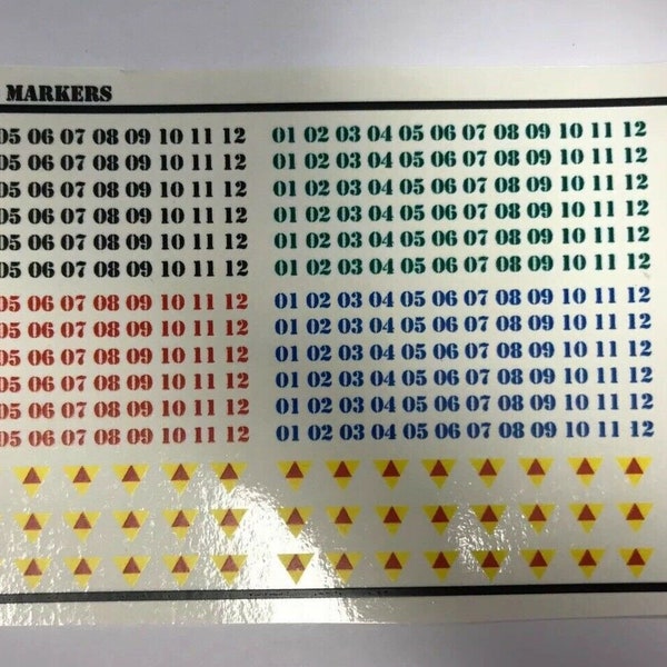 Generic Markers - Waterslide Decals compatible with BT/American Mecha and other tabletop games