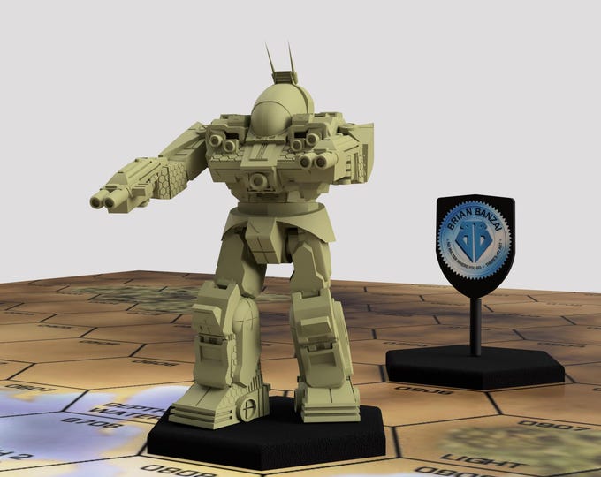 Battlemaster "Red Corsair" by Brian Banzai | American Mecha | Compatible with BT and other 6mm Tabletop Wargames