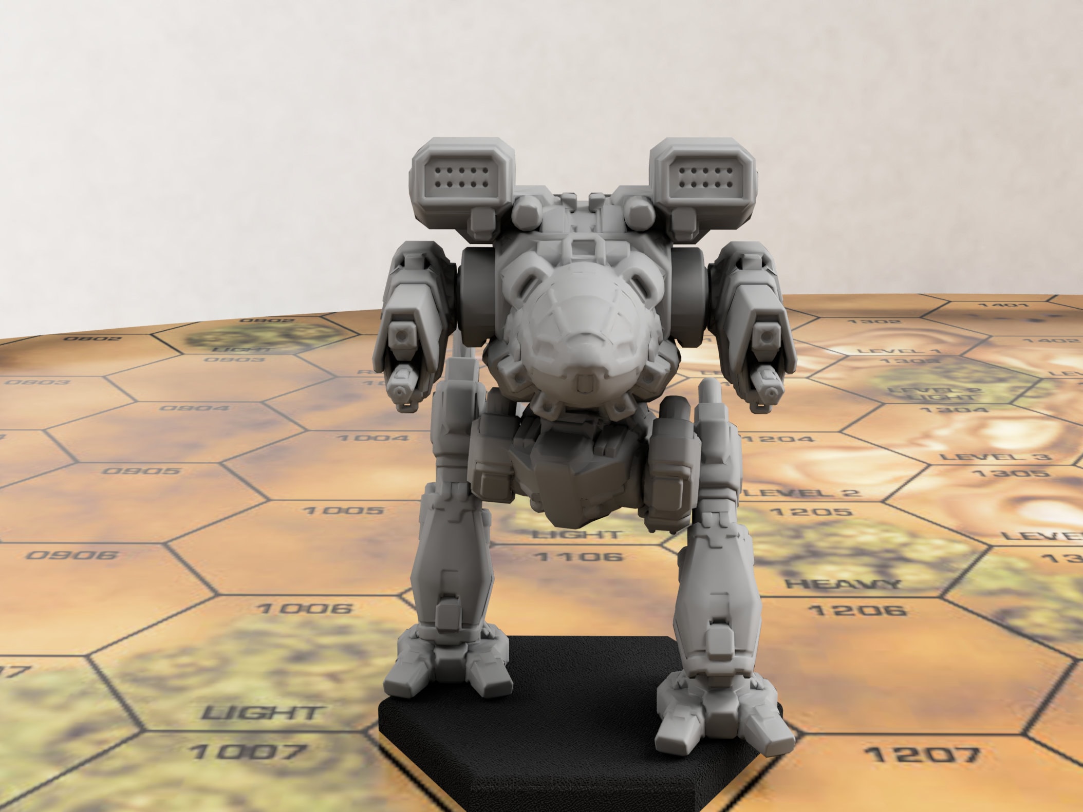 Battletech Miniatures Museum Scale Mechs MWO Style 3D Printed on Demand 