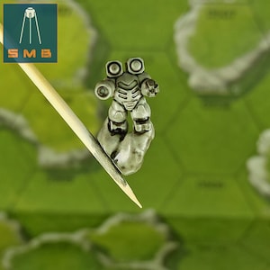 5x armures de combat élémentaires | Monsieur Mortimer Bombito | Mecha américain | Compatible avec BT et d&#39;autres jeux de guerre sur table de 6 mm
