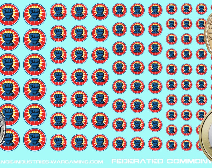 Federated Commonwealth - Premium Waterslide Decals compatible with BT/American Mecha