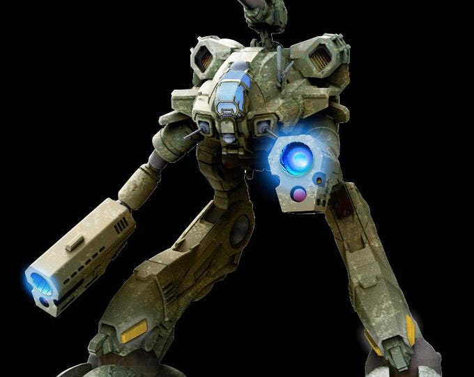 Marauder Unseen "Glaug" by Brian Banzai | American Mecha | Compatible with BT and other 6mm Tabletop Wargames