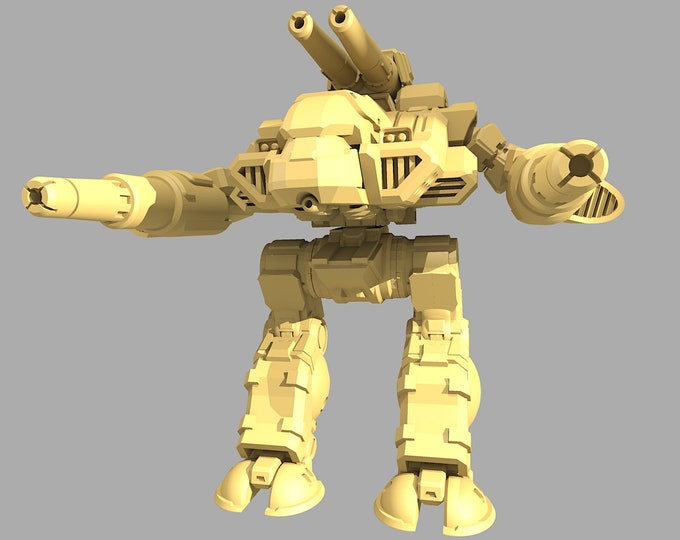 Battletech Miniatures - Stone Rhino (Behemoth)  MWO Style - 3D Printed on demand - Defiance Industries Exclusive