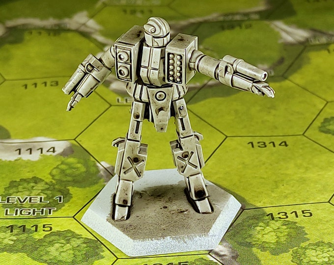 Quickdraw - SirMortimerBombito Sculpt | American Mecha | Compatible with BT and other 6mm Tabletop Wargames