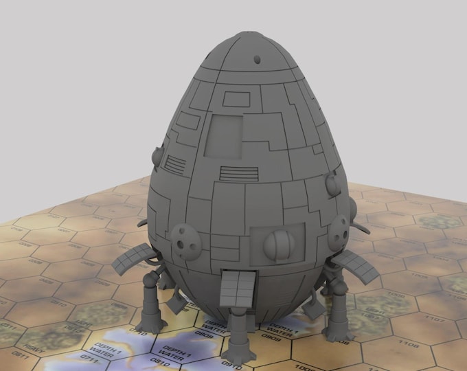 Overlord-C - Mapscale Military Dropship | DIW Exclusive | American Mecha | Compatible with BT and other 6mm Tabletop Wargames