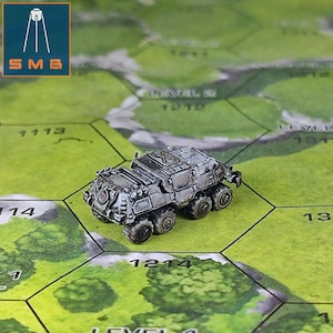 Vali Enge Unterstützung Artillerie Fahrzeug | SirMortimer Bombito | Amerikanischer Mecha | Kompatibel mit BT und anderen 6 mm Tabletop Wargames