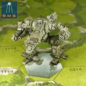 Bushwacker BSW-X1 | Monsieur Mortimer Bombito | Mecha américain | Compatible avec BT et d&#39;autres jeux de guerre sur table de 6 mm