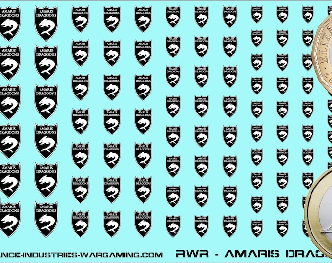 Periphery - Rim Worlds Republic - Amaris Dragoons | American Mecha | Premium Decals | Compatible with Battletech