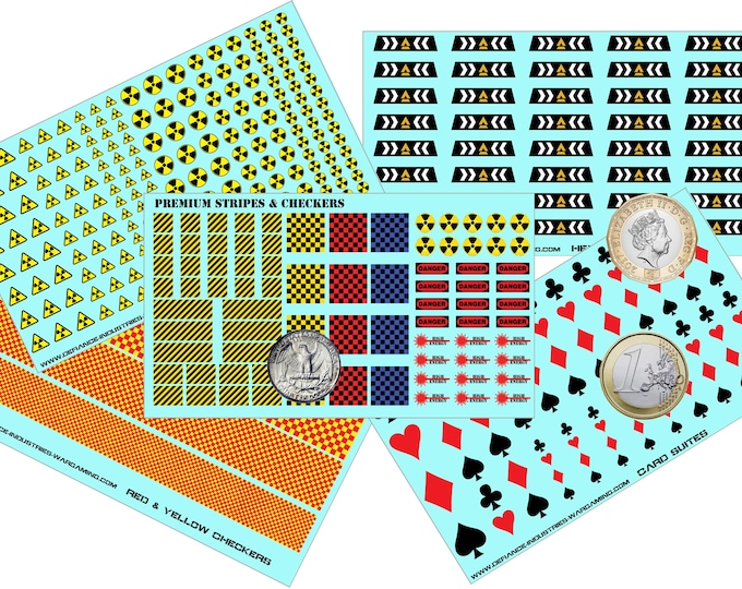 Markers - Signage - Premium Waterslide Decals | American Mecha | Compatible with BT and other 6mm Tabletop Wargames