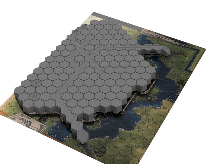 Hills for Grassland River CommCenter Map Sheet - 3D Printed Battletech Terrain & Hills