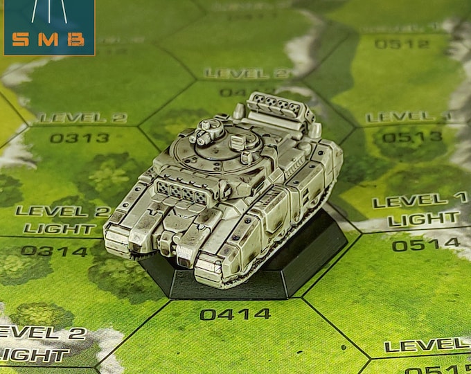 SturmFeur Heavy Tank - SirMortimerBombito Sculpt | American Mecha | Compatible with BT and other 6mm Tabletop Wargames