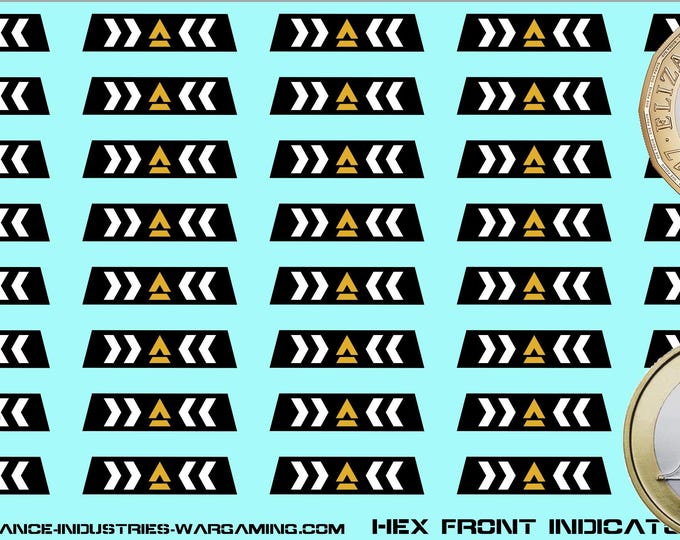 Generic Markers - Hex Front Markers | American Mecha | Premium Decals | Compatible with BT and other 6mm Wargames