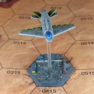 Caza aeroespacial Spade / Sir Mortimer Bombito / Mecha estadounidense / Compatible con BT y otros juegos de guerra de mesa de 6 mm