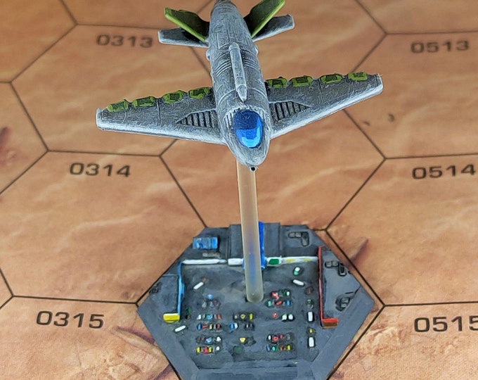 Spade Aerospace Fighter - SirMortimerBombito Sculpt | American Mecha | Compatible with BT and other 6mm Tabletop Wargames