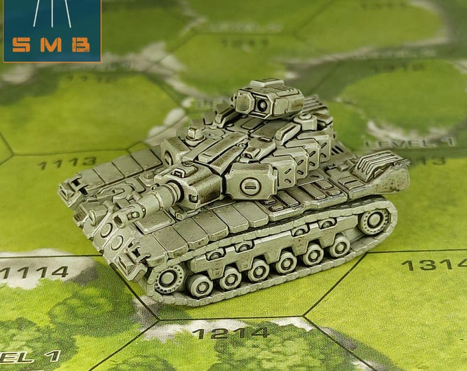 Testudo Siege Tank - SirMortimerBombito Sculpt | American Mecha | Compatible with BT and other 6mm Tabletop Wargames