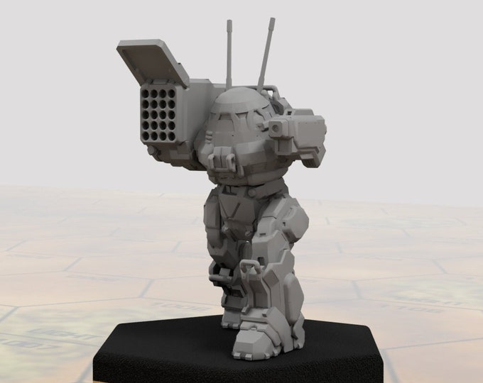 Urbanmech LRM20 | DIW Exclusive | American Mecha | Compatible with BT and other 6mm Tabletop Wargames