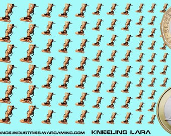 Generic Markers - Nose Art - Kneeling Lara | American Mecha | Premium Decals |Compatible with BT and other 6mm Wargames