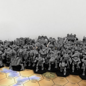 Force Pack 6 (6x Miniatures + Hex Bases) | American Mecha | Compatible with BT and other 6mm Tabletop Wargames