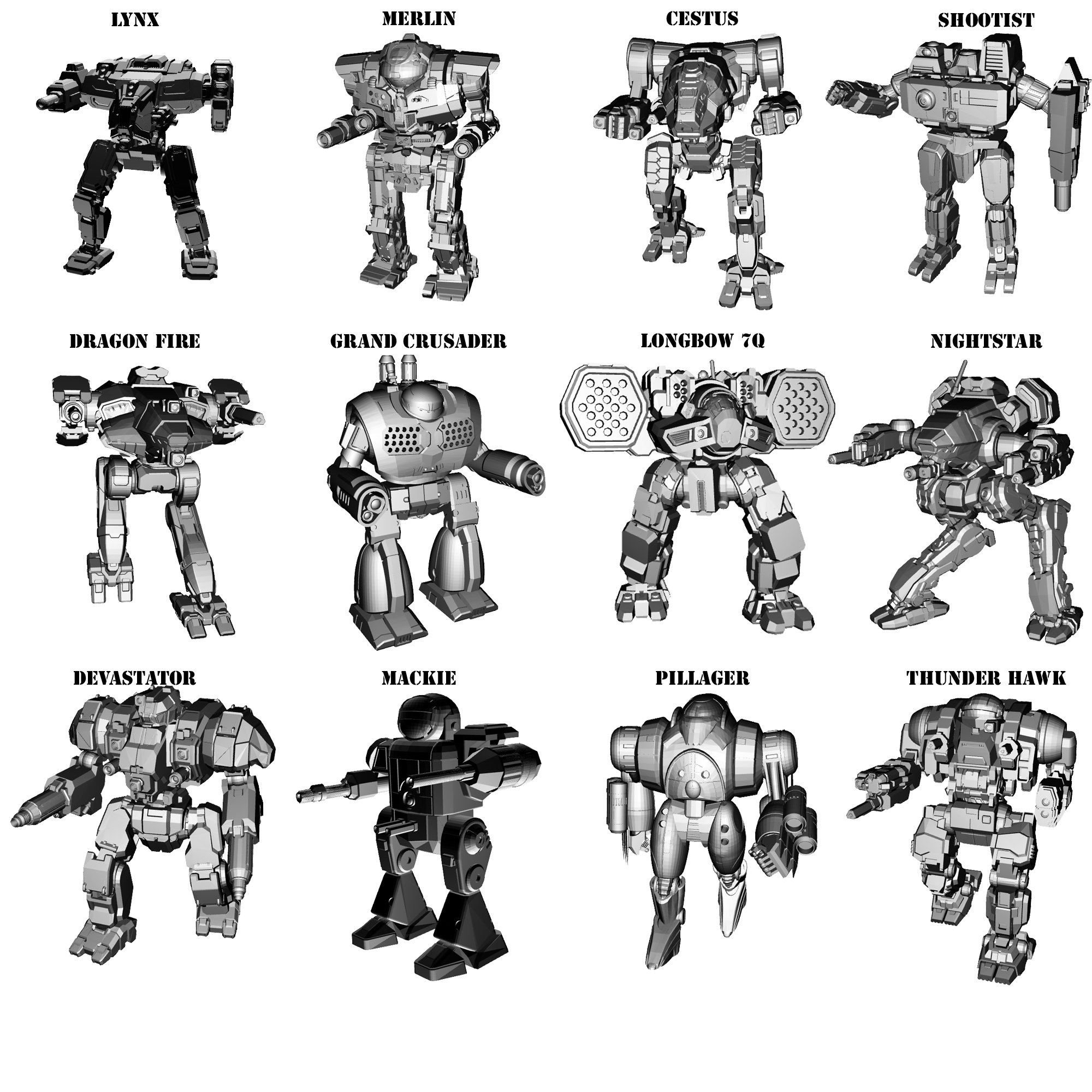 Battletech Miniatures - TRO 3058 - Clan and Inner Sphere Mechs MWO ...