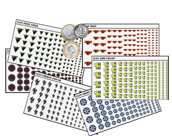 Invading Clans - Waterslide Decals compatible with BT/American Mecha and other tabletop games