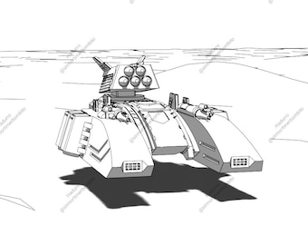 Hadur Hover Tank - SirMortimerBombito Sculpt | American Mecha | Compatible with Battletech