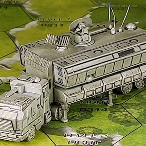 Daimyo HQ with Deployed Base  | Sir Mortimer Bombito | American Mecha | Compatible with BT and other 6mm Tabletop Wargames