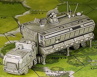 Daimyo HQ with Deployed Base  - SirMortimerBombito Sculpt | American Mecha | Compatible with BT and other 6mm Tabletop Wargames
