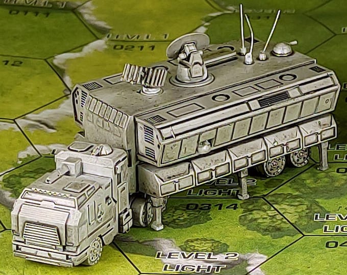 Daimyo HQ with Deployed Base  - SirMortimerBombito Sculpt | American Mecha | Compatible with BT and other 6mm Tabletop Wargames