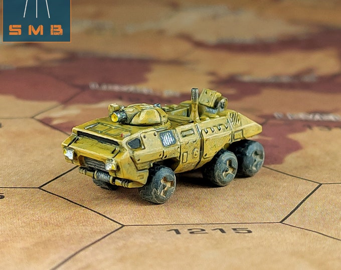 Skulker Wheeled Scout Tank - SirMortimerBombito Sculpt | American Mecha | Compatible with BT and other 6mm Tabletop Wargames