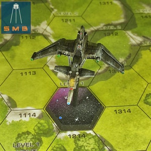 Caza aeroespacial Void Seeker / Sir Mortimer Bombito / Mecha estadounidense / Compatible con BT y otros juegos de guerra de mesa de 6 mm