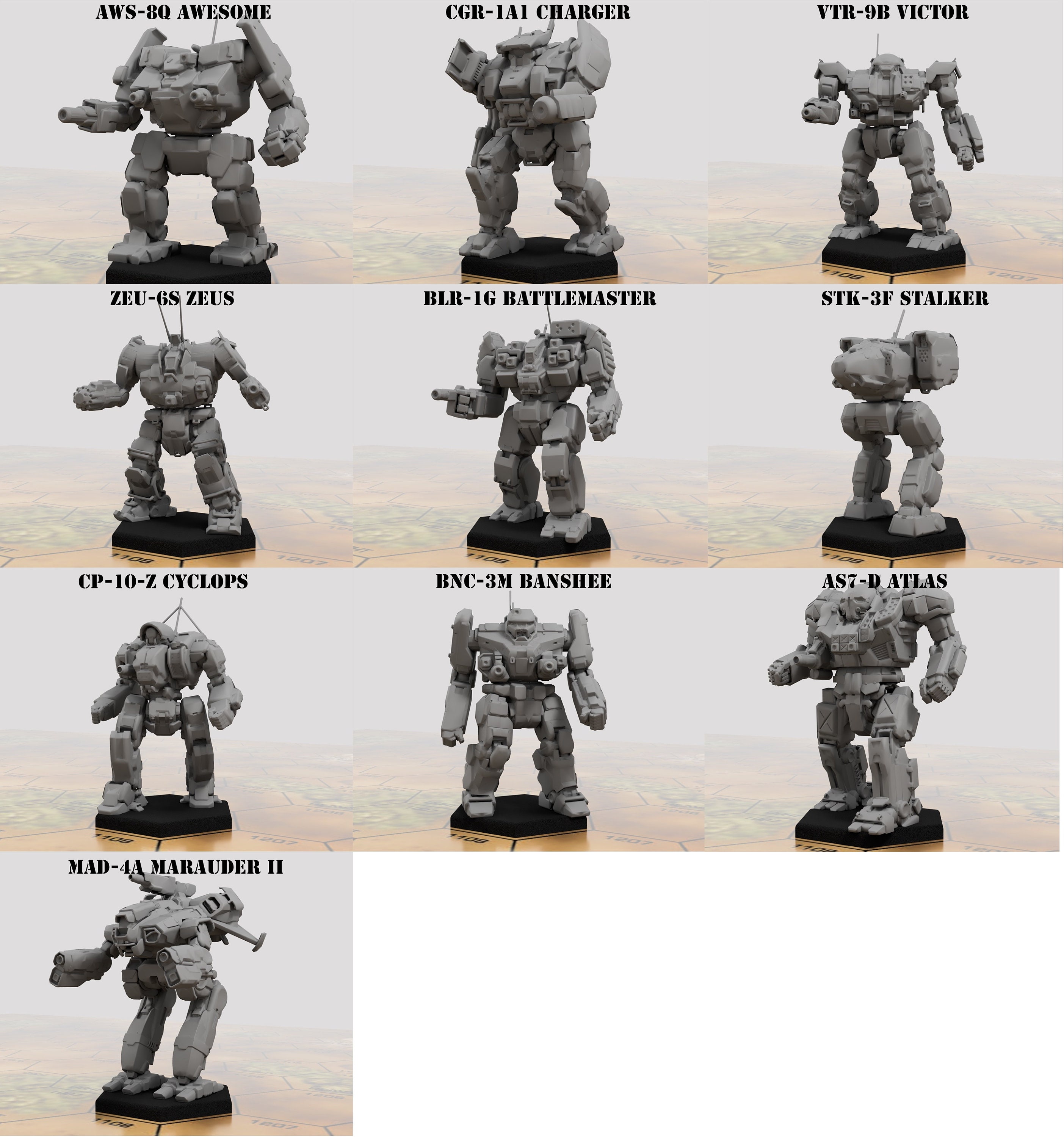 Patton Heavy Tank Miniature – Mech Armor Model For Battletech Compatible Games