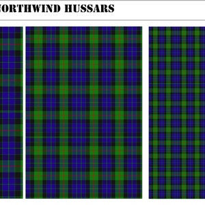Tartan Patterns - Waterslide Decals | American Mecha | Compatible with BT and other 6mm Tabletop Wargames Northwind Hussars
