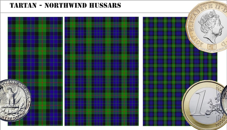 Tartan Patterns - Waterslide Decals | American Mecha | Compatible with BT and other 6mm Tabletop Wargames Northwind Hussars