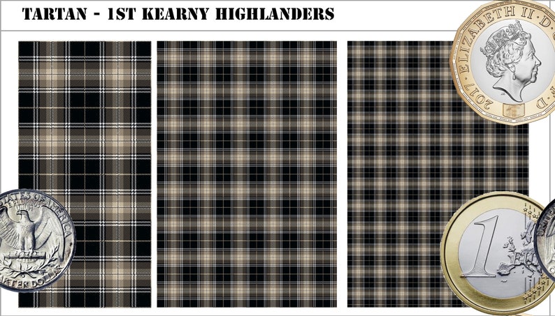 Tartan Patterns - Waterslide Decals | American Mecha | Compatible with BT and other 6mm Tabletop Wargames 1st Kearny High'ders