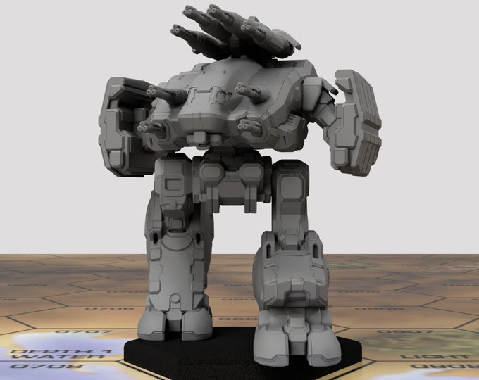 Stone Rhino Aksum (Behemoth) MWO-style by Syllogy | American Mecha | Compatible with BT and other 6mm Tabletop Wargames
