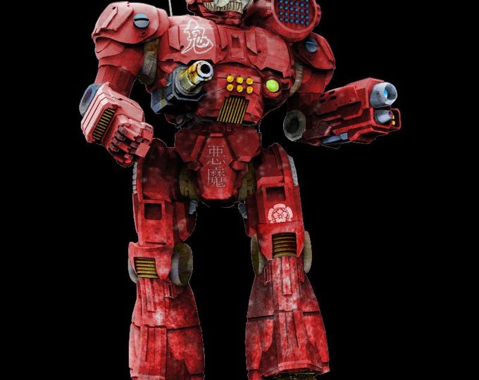 Akuma by Brian Banzai | American Mecha | Compatible with BT and other 6mm Tabletop Wargames