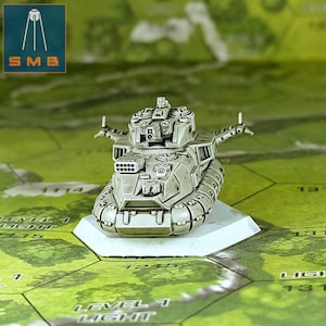 Drillson Hover Tank | Sir Mortimer Bombito | American Mecha | Compatible with BT and other 6mm Tabletop Wargames
