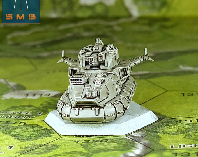 Drillson Hover Tank - SirMortimerBombito Sculpt | Compatible with BT/American Mecha and other tabletop games
