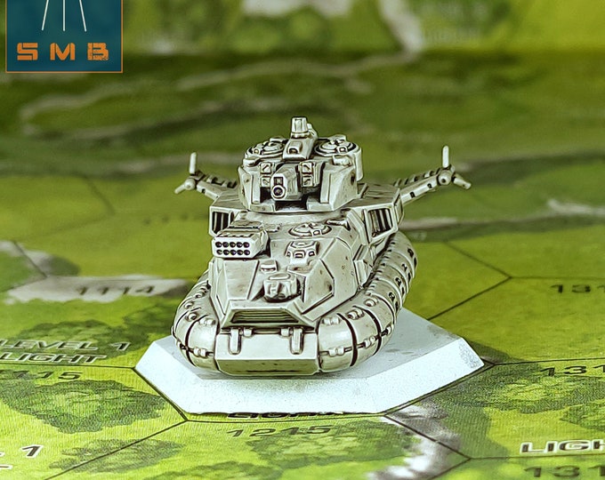 Drillson Hover Tank - SirMortimerBombito Sculpt | American Mecha | Compatible with BT and other 6mm Tabletop Wargames