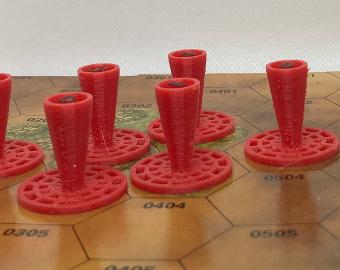 Wargaming Objective Markers | American Mecha | Compatible with BT and other 6mm Tabletop Wargames