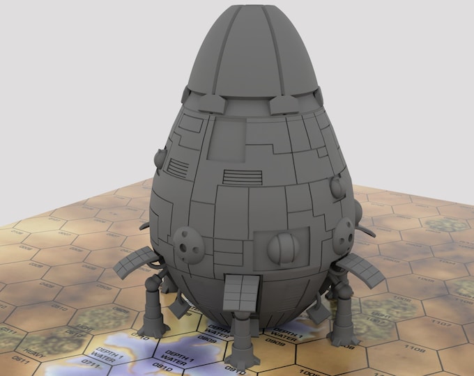 Overlord-C - Mapscale Military Dropship | DIW Exclusive | American Mecha | Compatible with BT and other 6mm Tabletop Wargames